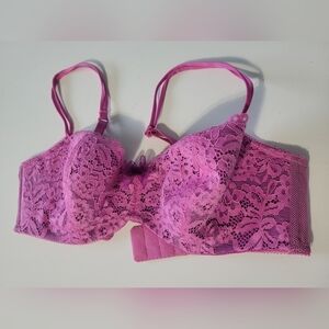 b. tempt'd Lace Pink Underwire Bra Size 34D